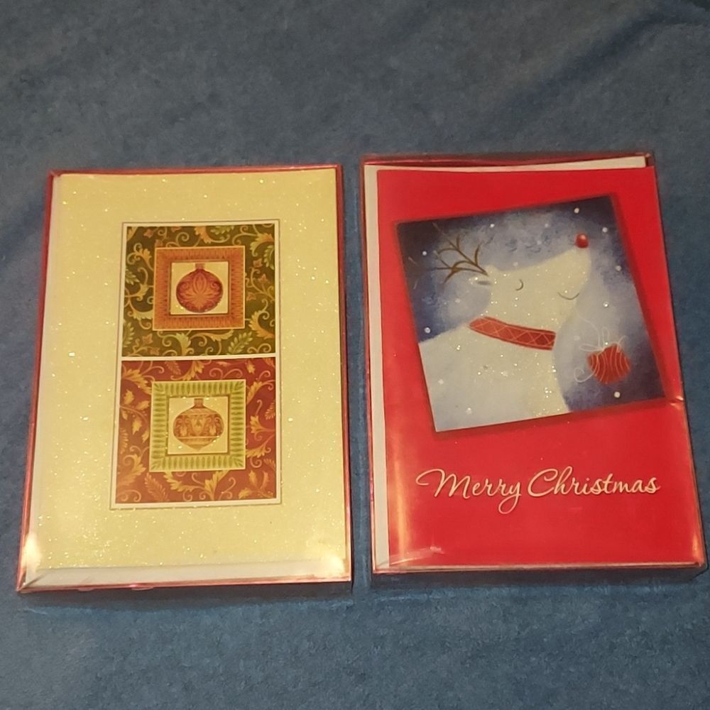 2 Boxes (28 cards) Christmas Cards NEW